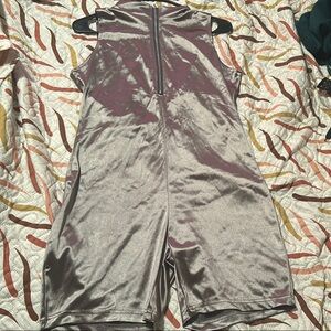 Shimmering Silver Sleeveless Jumpsuit